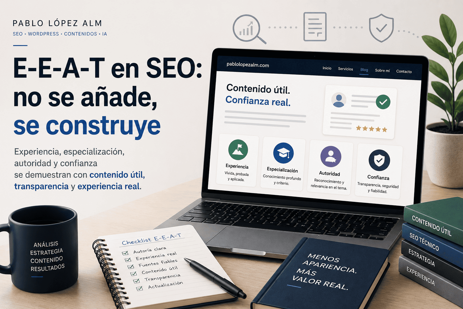 E-E-A-T en SEO, confianza, experiencia y contenido útil